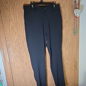 Denim & Flower Men's Black Dress Trousers - Slim Fit